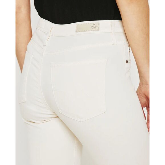 NWT AG Jeans Farrah Ankle Seamless Mid Rise Skinny Ankle Jeans in Ivory Dust 25 - Picture 6 of 16